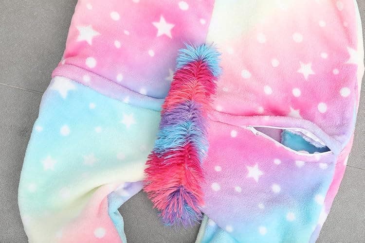 HQFURS Unicorn Onesie for Kids Animal Pajamas Cosplay Halloween Unisex Costume thumbnail 5