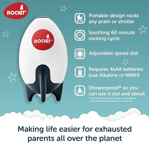 Rockit Portable Baby Rocker (AA Battery Version). Fits Any Stroller, Pram, Pushchair or Buggy thumbnail 3