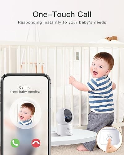 ARENTI Baby Monitor 2 Cameras, Smart Baby Camera with 5-Inch Wireless Display, Super Night Vision, Temperature Sensor, Sound Detection, Auto Motion Tracking, 2-Way Audio, VOX Mode(B2 Set) thumbnail 8