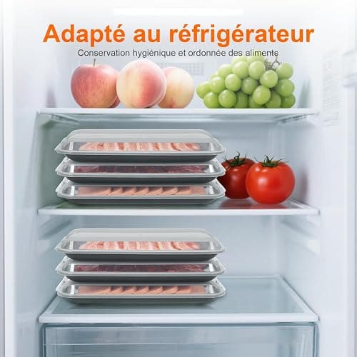 GRIFEMA Boite Jambon Conservation Frigo, 3 Pièces Boite a Jambon pour Refrigerateur, Sans BPA, Empilable, Économie D'espace, Boite Charcuterie Frigo pour Congélateur, Micro-Ondes et Lave-Vaisselles thumbnail 7