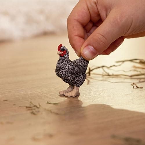 Schleich Farm World - 2" Plymouth Rock Chicken Toy for Kids. Realistic, Hand-Painted Farm Animal Toys for Boys and Girls. Fun Figure for Screen-Free Learning for Children and Toddlers Ages 3+ 13997 thumbnail 2