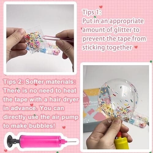 YIXIPAZH Nano Tape Bubble kit Balloons Nano Tape bubbls kit Squishy Kits bloonies Plastic Bubbles White Balloons Bulk Bubbles thumbnail 7