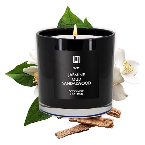 Lulu Candles | Jasmine, Oud & Sandalwood | Luxury Scented Soy Jar Candle | Hand Poured in The USA | Highly Scented & Long Lasting (9 Oz.) thumbnail 4