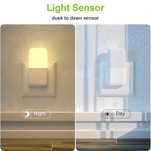 MAZ-TEK Plug in Night Light, Warm White LED Nightlights with Smart Dusk to Dawn Sensor for Kids, Nursery, Ideal for Bedroom, Bathroom,Hallway, Stairs, Kitchen, 6 Pack thumbnail 4