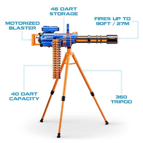 X-Shot Insanity Motorized Rage Fire by ZURU 72 Darts, Air Pocket Technology Darts, Dart Storage, Blasting Power, Auto Feeding Belt, Tripod & Scope, Outdoor Toy for Boys, Girls, Teens, Adults thumbnail 3
