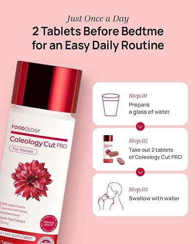 FOODOLOGY Coleology Cut PRO (30Days) - Support Weight Loss and Burn Calories for a Balanced Diet and Regular Activity, Nutrient Support, Green Tea Extract, Rhodiola Rosea, Korean Dietary Supplement thumbnail 7