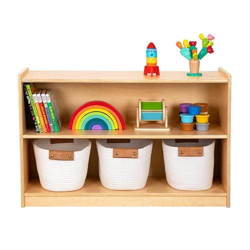 OOOK Montessori Shelf, Toy Organizers and Storage, 2-Tier Toddler Bookshelf Suitable for Classroom, Kindergarten, Kids Room, Playroom and Daycare Center - Image 1