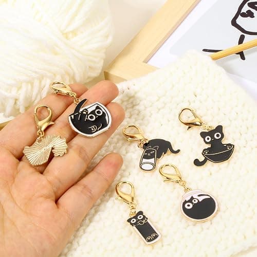 DoreenBeads Stitch Markers for Crocheting and Knitting, Alloy Enamel Crochet Marker Crochet Gifts for Knitting Weaving Sewing Accessories Quilting Jewelry Making thumbnail 4