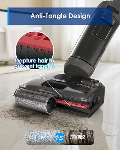 Tineco Floor ONE i6 Stretch Wet Dry Vacuum Cleaner, Vacuum & Mop All in One, 20kpa Powerful Suction, Up to 40 Minutes Runtime, 180° Lay-Flat, Anti-Tangle Design, Full-Path Self-Cleaning&185℉ Flashdry thumbnail 7