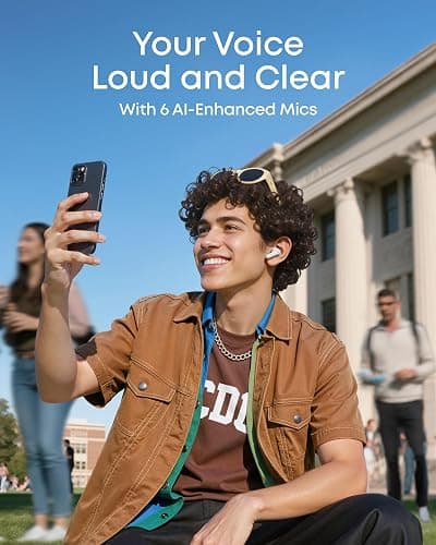 Soundcore P31i by Anker, Real-Time Adaptive Noise Cancelling, Hi-Res Sound, Translation Earbuds, 50H Playtime, Wireless Earbuds, Bluetooth Earphones, Spatial Audio, Fast Charging, IP55 thumbnail 7