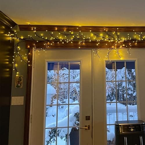 Enchanted Willow Vine Lights with Remote, Christmas Swags Decorations Indoor Room Decor, 18 Branches 144 LEDs Lighted Willow Vine Lights for Walls Bedroom Home Decor thumbnail 5