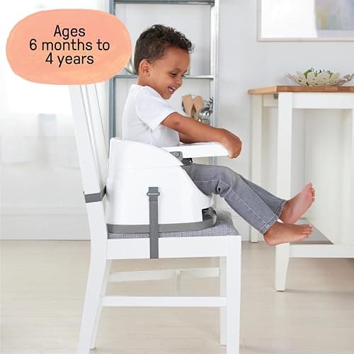 Ingenuity Baby Base 2-in-1 Booster Feeding and Floor Seat with Self-Storing Tray - Slate thumbnail 8