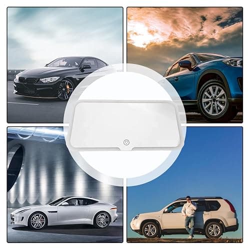 Car Vanity Mirror, Sun Visor Rechargeable LED Car Mirror, 3Modes & 60LEDs, Touch Control Dimmable, White thumbnail 7
