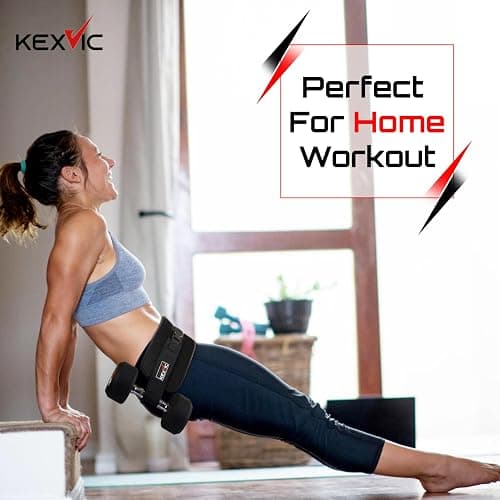 Kexvic Hip Thrust Belt - Booty Belt with Slip-Resistant Padding for Dumbbells, Kettlebells, Plates - Gym, Home & Workouts (Black) thumbnail 7