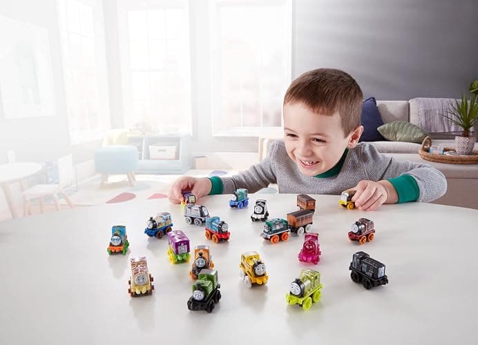 Thomas & Friends Toy Trains MINIS 20 Pack of Miniature Push-Along Engines & Railway Vehicles for Pretend Play Preschool Kids Ages 3+ Years (Amazon Exclusive) thumbnail 2