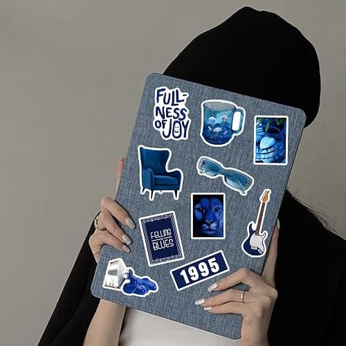 50Pcs Cute Blue Girl Stickers Waterproof Vinyl Y2K Blue Aesthetic Decals for Bike Water Bottles Laptop Bicycle Refrigerator Cup Luggage Computer Mobile Phone Skateboard Decor (Blue-1) thumbnail 2