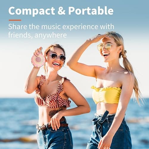HEYSONG Waterproof Shower Bluetooth Speaker, Durable & Portable with Clear Sound, Ideal for Shower, Pool, Beach & Kayaking – Great Gift for Girls, Women thumbnail 4
