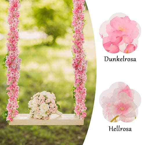 4 StüCk KüNstliche KirschblüTen Girlande Blumenranke,180cm KirschblüTen Deko,KüNstliche Blumengirlande Deko,KüNstliche Blumne KirschblüTen Girlande füR Hochzeit, Party, Haus, Garten Dekoration thumbnail 5
