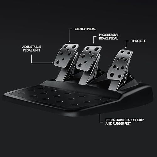 Logitech G29 Racing Wheel and Pedals for PS5/PS4/PC | Stainless steel paddle shifters, leather steering wheel cover, real force feedback, for PS5, PS4, PC, Mac thumbnail 7
