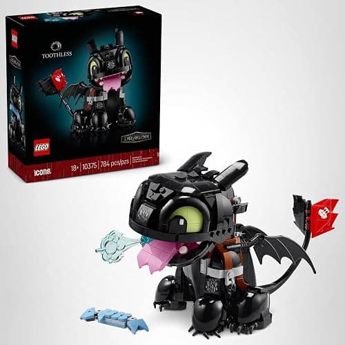 LEGO Icons How to Train Your Dragon: Toothless Building Set for Adults, Ages 18+ - Room Decor for Office, Bedroom, or Book Shelf - Collectible for Movie Fans - Gift Idea for Birthdays - 10375 thumbnail 8