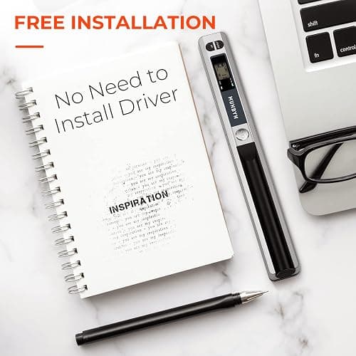 MUNBYN Portable Scanner, Photo Scanner for A4 Documents Pictures Pages Texts in 900 DPI, Flat Scanning, Include 16G SD Card, Wand Document Reader Uploads Images to Computer Via USB Cable, No Driver thumbnail 4