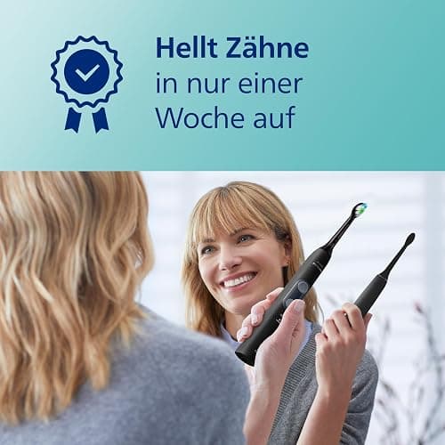 Philips Sonicare ProtectiveClean 4500 elektrische Zahnbürste, Schallzahnbürste mit 2 Putzmodi, Clean und White, Drucksensor, Timer und Reiseetui, Schwarz, Modell HX6830/53 thumbnail 3