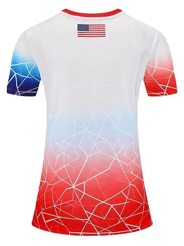 shanovelle Women Soccer Jersey Sports Fans Outdoor T-Shirts Athletic Slim Fit Activewear Tee Soccer Shirt thumbnail 3