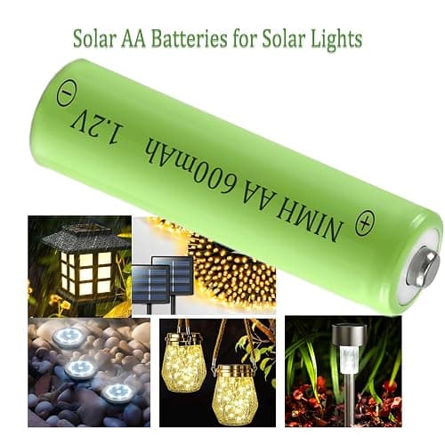 12 Packs 1.2V AA 600mAh Ni-MH Rechargeable Batteries Low Self Discharge for Outdoor Garden Solar Light Lamp thumbnail 3