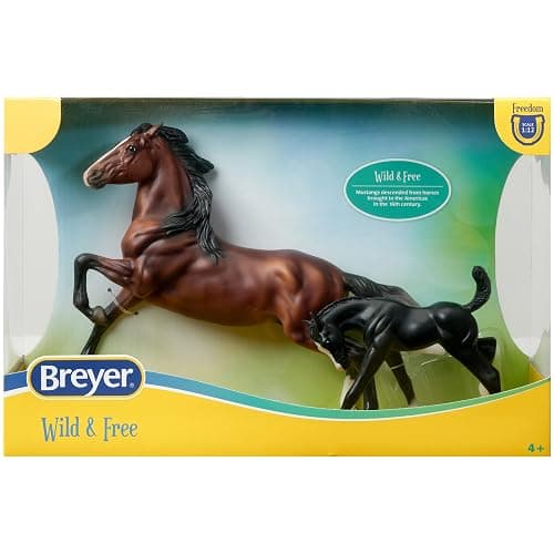 Breyer Horses Freedom Series Wild and Free | Horse and Foal Set | Horse Toy | 9.75" x 7" | 1:12 Scale | Model #62227 - Image 1