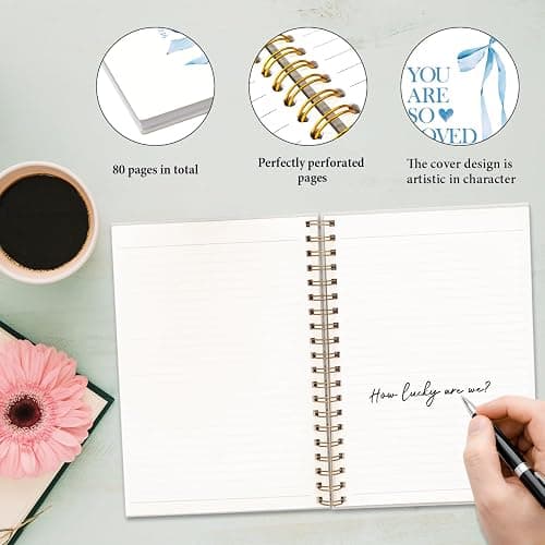 JXREQ Coquette Blue Bow Christian Bible Notebook Prayer Journal for Women, Cute School Supplies College Journaling Notebook, Bible Notebooks for Note Taking, Church Notes Journal, College Gifts for Girls, 5.5x8.3 thumbnail 4