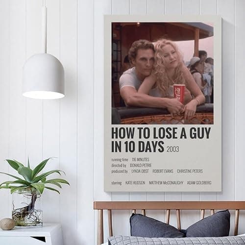 Room Aesthetic Poster Classic Movie How to Lose A Guy in 10 Days Movie Posters Cool Artwork Wall Art Home Decor Gift Ideas Prints Poster Decorative Painting Canvas Wall Art Living Room Posters Bedroo thumbnail 5