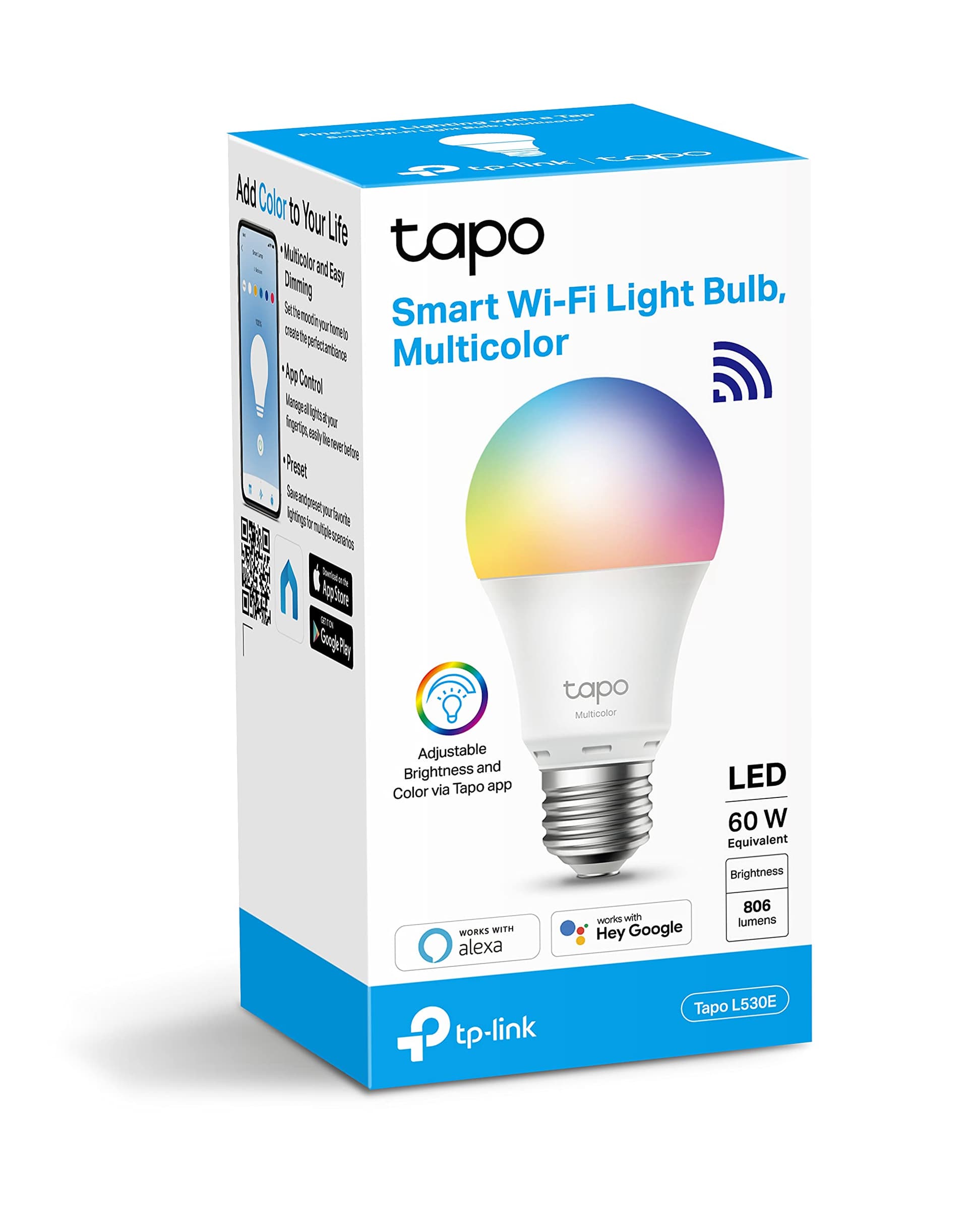 Tapo TP-Link Wi-Fi Light Bulb, Multicolour, E27, 60W Equivalent, Preset, Schedule & Timer, Sunrise and Sunset Modes, Voice & APP Control, Away Mode, No Hub Required (Tapo L530E) thumbnail 10