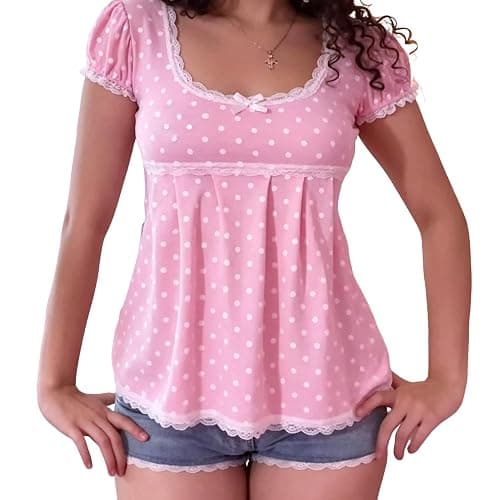 Kawaii Cutecore Harajuku Graphic Tee Teen Girls Whimsy Twee Cute 2000s Fairy Grunge Preppy Tops Y2k Clothes - Image 1