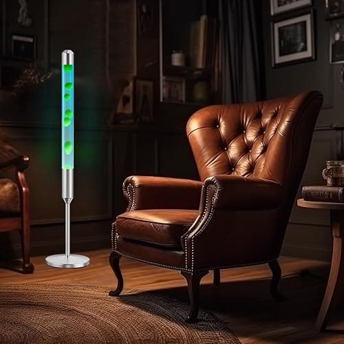 Kyzfy 47.5-Inch Liquid Motion Lamp,Magma Lamp, Mood Relaxation Light，Suitable for Home Decoration,Office Decoration, Cafes,Bars,Etc (Blue Water Green Wax, 47.5 inches) thumbnail 6