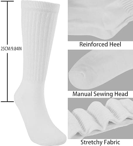 BomKinta Crew Slouch Socks Women - Retro Scrunch Short Sock - Soft Solid Ankle Socks Size 5-11 thumbnail 3