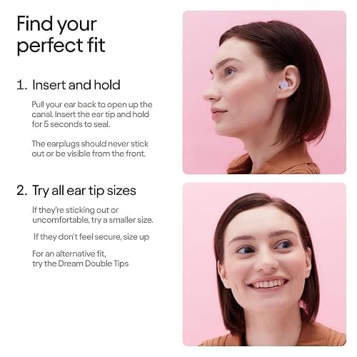 Loop Dream – Silicone/Memory Foam Earplugs for Sleep Comfort | Comfortable Ear Plugs for Muffling Snoring & Sleeping | Customized Fit | 27dB (SNR) Noise Reduction thumbnail 7