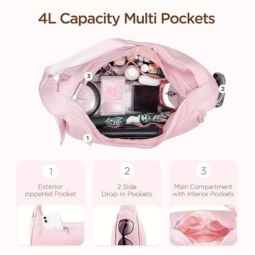 Babysun Mini Shoulder Bag Women Nylon Crescent Bag Underarm Shoulder Purse Women's Shoulder Handbags Small Tote Bag thumbnail 4