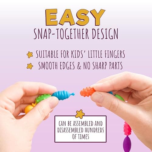 Orian Jewelry Making Kit for Girls, 520+ Pop Beads, Bracelet & Necklace | Kids bracelet making kit for girls and necklace making kit with colorful snap beads, rings, unicorn storage bag and craft set thumbnail 3