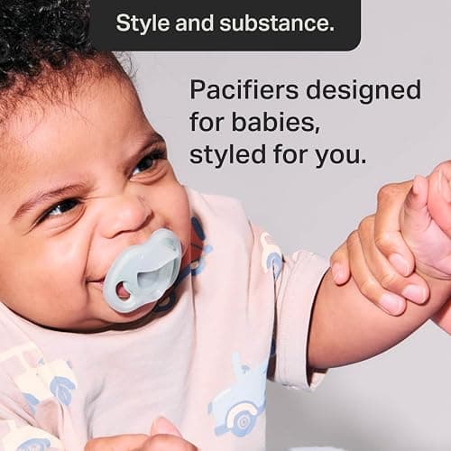 Tommee Tippee Ultra-Light Silicone Pacifier, 18-36 Months, Symmetrical One-Piece Design, BPA-Free Silicone Binkies, Blue/Orange/Green, Pack of 4 thumbnail 7