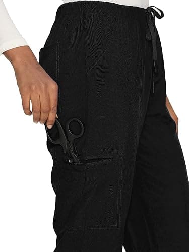 floralhue Women’s Scrub Pants – Soft Stretch Cargo with 8 Pockets, Loose Fit – Consider Sizing Down thumbnail 4