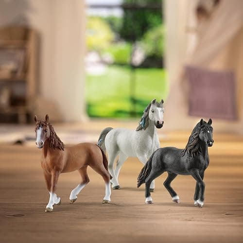 Schleich Horse Club - 3 PC Horse Figurine Playset - Collectible Figures with 3 Unique Breeds for Girls and Boys - Realistic Farm Animal Toy Set for Kids Ages 5+ | 77788 thumbnail 2