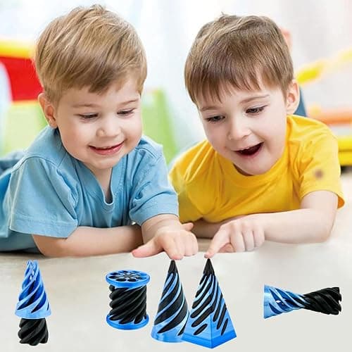 3 Packs Impossible Cone,Spiral Cone Fidget Toy Impossible Pyramid Passthrough Toy,3D Printed Spiral Cone Fidget Toy,Mini Vortex Thread Illusion Desktop Deco Souvenir Gift for Anxiety Relaxing thumbnail 5
