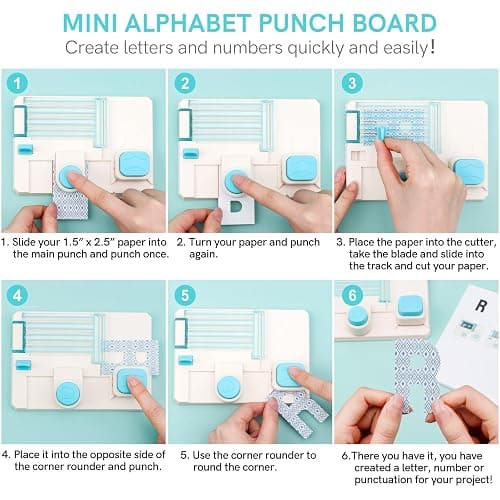 BAOFALI Mini Alphabet Punch Board for DIY Craft Cards Scrapbooking Party DecorFinished Letter&Number&Punctuation Measures 1 1/2" x 2 1/2" Signs, Cards, Creating Letters, Numbers thumbnail 4