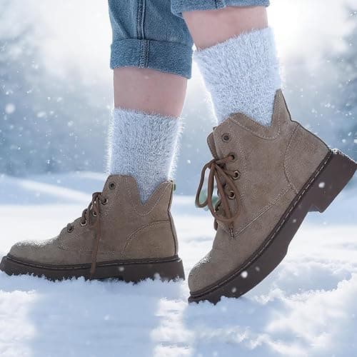 5 Pairs Fuzzy Soft Cozy Comfortable Socks for Women, Casual Sleep Comfy Socks, Perfect Warm Winter Gifts for Women thumbnail 6