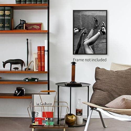 Heltrappe Elegant Urban Feminist Poster Black and White Wall Art Funky Vintage Aesthetic Trendy Bar Cart Decor Wine Canvas Prints Bar Wall Decor 12x16 inch Unframed thumbnail 7