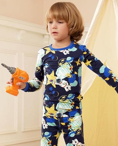 babee Reshinee Bamboo Viscose Toddler Pajamas Boys Girls Baby 12M-8Y Pjs Sets Kids 2pcs Snug fit Long-Sleeve Sleepwear thumbnail 8