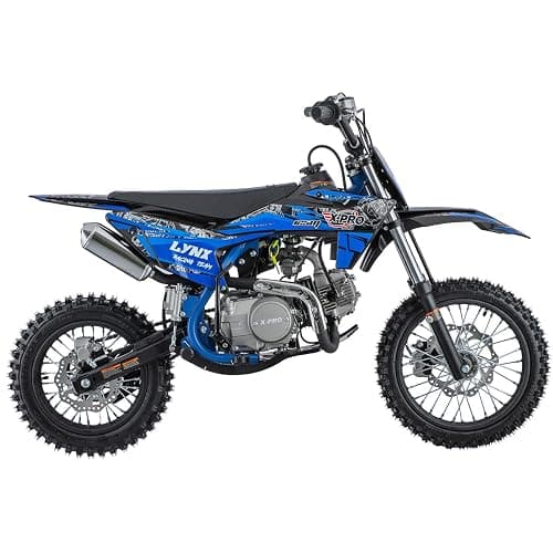 X-PRO X26 125cc Manual Clutch Dirt Bike Big Boys Pit Bike 125 Pitbike,Big 14"/12" Tires! (Blue) thumbnail 2