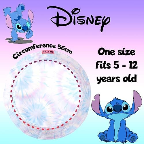 Disney Stitch Bucket Hat for Girls Age 5-12 Summer Hat for Kids Lightweight Breathable Sun Hat Gift for Girls Multicolour thumbnail 3