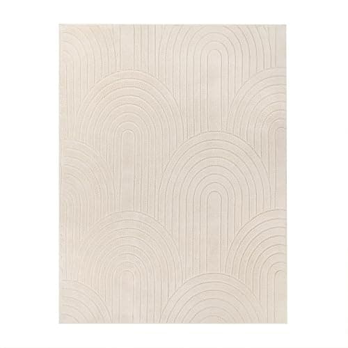 TT Home Wohnzimmer Teppich Schlafzimmer Hochflor Skandinavisch Uni Boho Waschbar, Farbe:Hellbeige Hellcreme, Größe:80x150 cm thumbnail 6