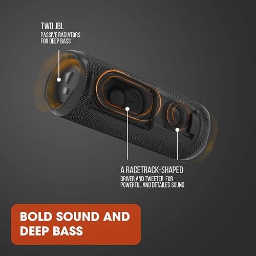 JBL Flip 6 - Portable Bluetooth Speaker, powerful sound and deep bass, IPX7 waterproof, 12 hours of playtime, JBL PartyBoost for multiple speaker pairing for home, outdoor and travel (Black) thumbnail 4